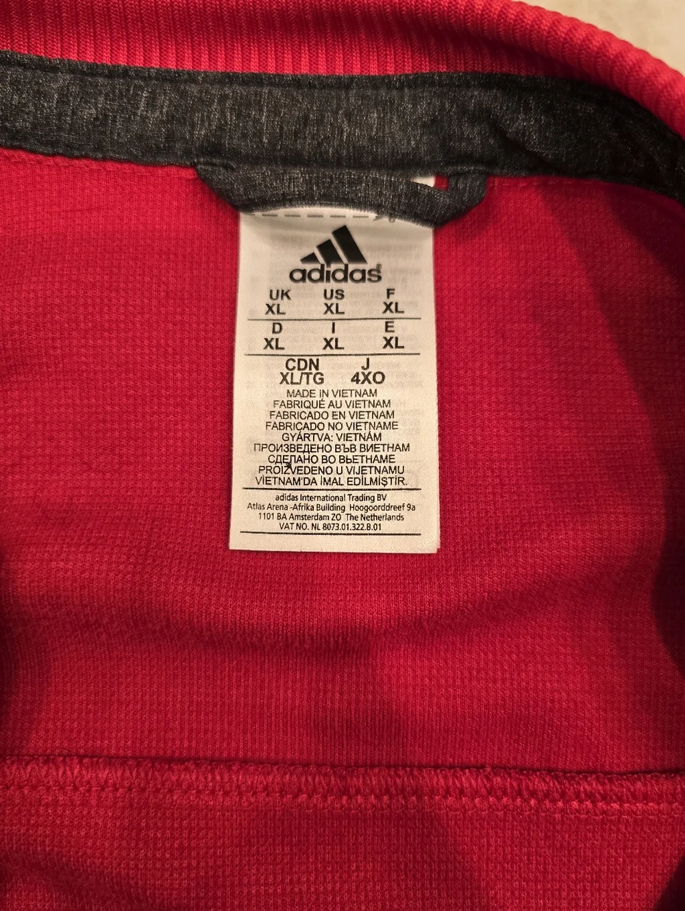 Adidas Manchester United FC 2015/16 anthem track jacket Red XL